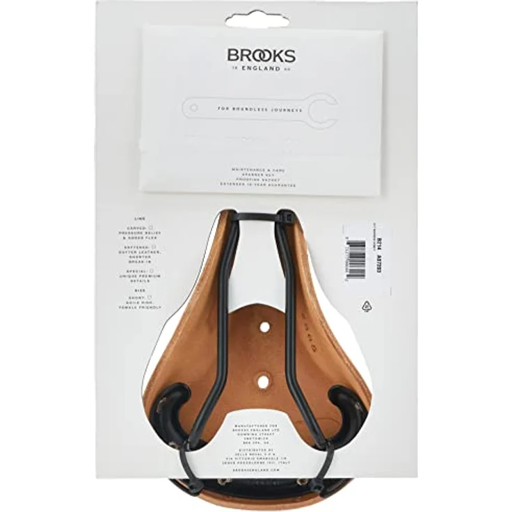 Brooks England B-17 Narrow, Fahrradsattel im klassischen Stil, schwarz – Bild 6