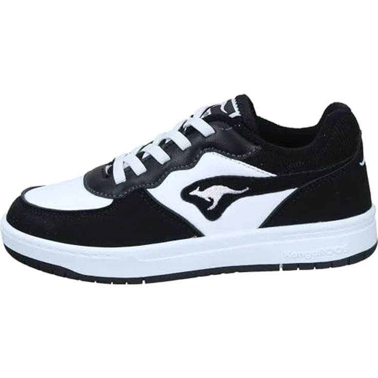 KangaROOS Sneaker Low Kinder, Schnürschuhe aus Synthetik mit normaler Schuhweite, Schwarz, Größe 36 EU – Bild 1