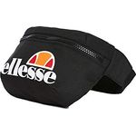Ellesse Unisex Rosca Tasche, Schwarz, Laufgürtel mit Reißverschluss und verstellbarem Riemen, 1,4 l