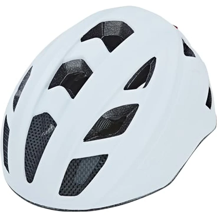 Prophete Urban Fahrradhelm, Erwachsenenhelm, GLUE ON, 58-61 cm, 280 g, weiß, mit LED – Bild 1