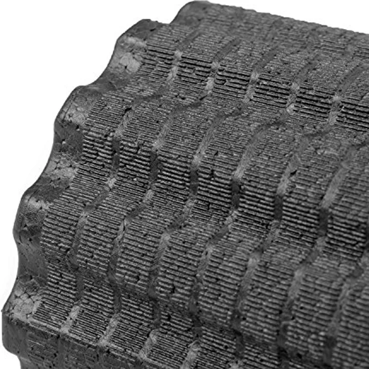 Faszienrolle SPORT PRO, schwarz, mit tiefen Rillen für intensive Faszienmassage, 30 cm Länge, Ø 15 cm, Faszien Massage Rolle – Bild 3