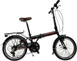 Toys Store GmbH 20 Zoll Alu Faltrad Klapprad (Schwarz-Rot)