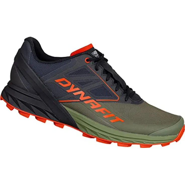 Dynafit Alpine Laufschuh Herren, leichter Trail Running Schuh mit Vibram Megagrip, Grün, Größe 44