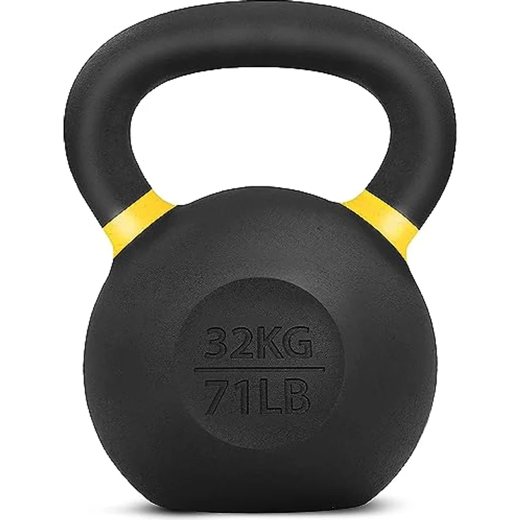 Yes4All CXCM Pulverbeschichtetes Kettlebell aus Gusseisen, 32 kg – Bild 1