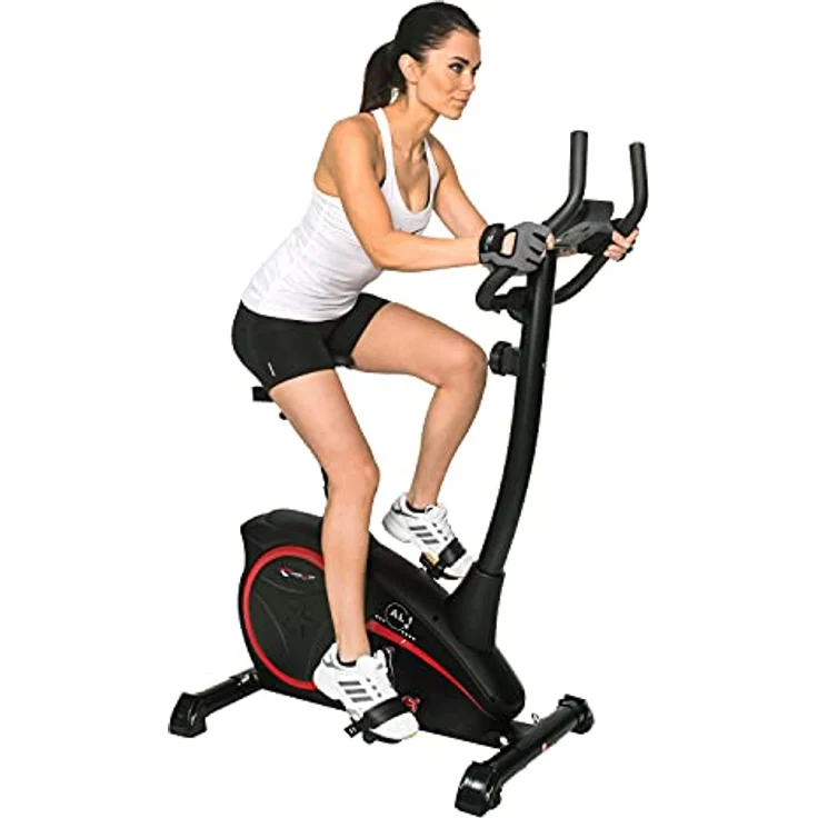 Christopeit Sport Fahrrad-Heimtrainer AL 1 Schwarz - 8-Stufig, bis 150kg Gewicht, 9kg Magnet-Bremssystem, LCD-Display – Bild 1