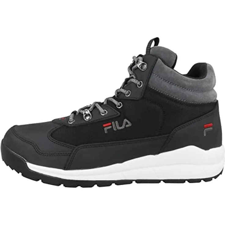 FILA Alpha Herren Wanderschuhe, sportliche Outdoor-Stiefel mit gepolsterter Zwischensohle, schwarz, Größe 44