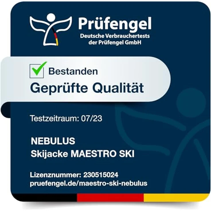 Nebulus MAESTRO SKI Skijacke, wasserdichte und atmungsaktive Winterjacke mit abnehmbarer Kapuze, blau-weiß, XL – Bild 6