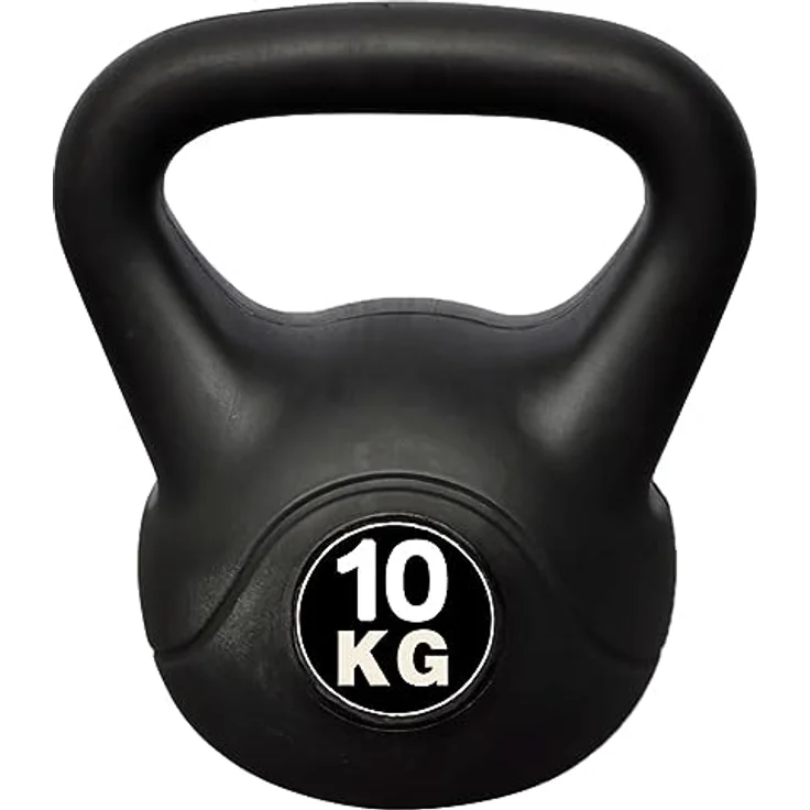vidaXL Kettlebell Kugelhantel 10KG für Gewichttraining, Beton mit Kunststoffummantelung – Bild 2