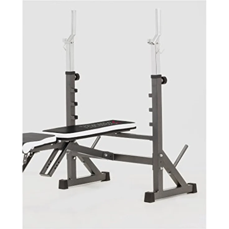 Toorx Fitness Professional Weight Bench WBX-90, Hantelbank mit verstellbarer Sitz- und Rückenlehne, verstärkte Stahlkonstruktion, schwarz/rot – Bild 2