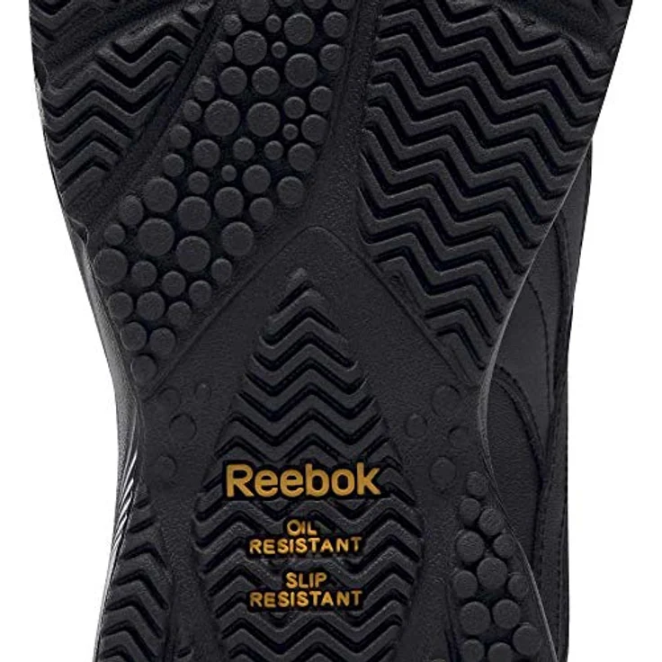 Reebok Work N Cushion, Herren Sneaker aus Leder und Synthetik, schwarz, Größe 11 mit rutschhemmender Außensohle und atmungsaktivem Innenfutter – Bild 7