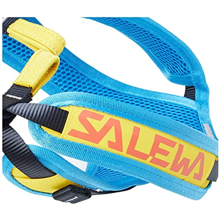 Salewa Kinder Rookie Klettergurt Klettersteiggurt, Blau - Yellow, 415g, Höhe 90cm, Kindergröße, SafX Schnallen, gute Passform – Bild 4