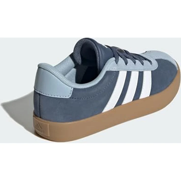 Adidas VL Court 3.0 Sneakers Kinder, Wildleder-Obermaterial, vulkanisierte Außensohle, bequeme Dämpfung, reguläre Passform – Bild 6