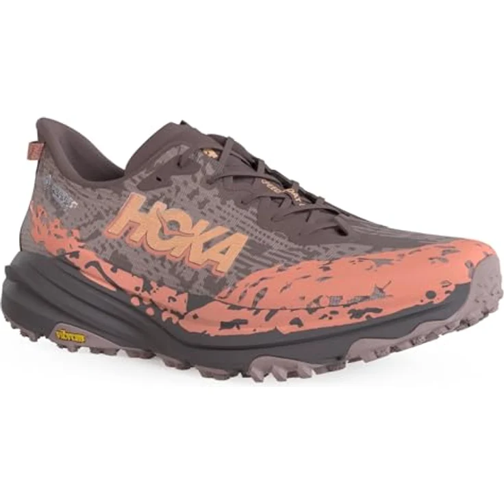 Hoka Speedgoat 6 GTX, Damen Laufschuhe mit wasserdichtem Obermaterial und moderater Sprengung, Smoky Quartz / Quartzite, Größe 38 – Bild 1