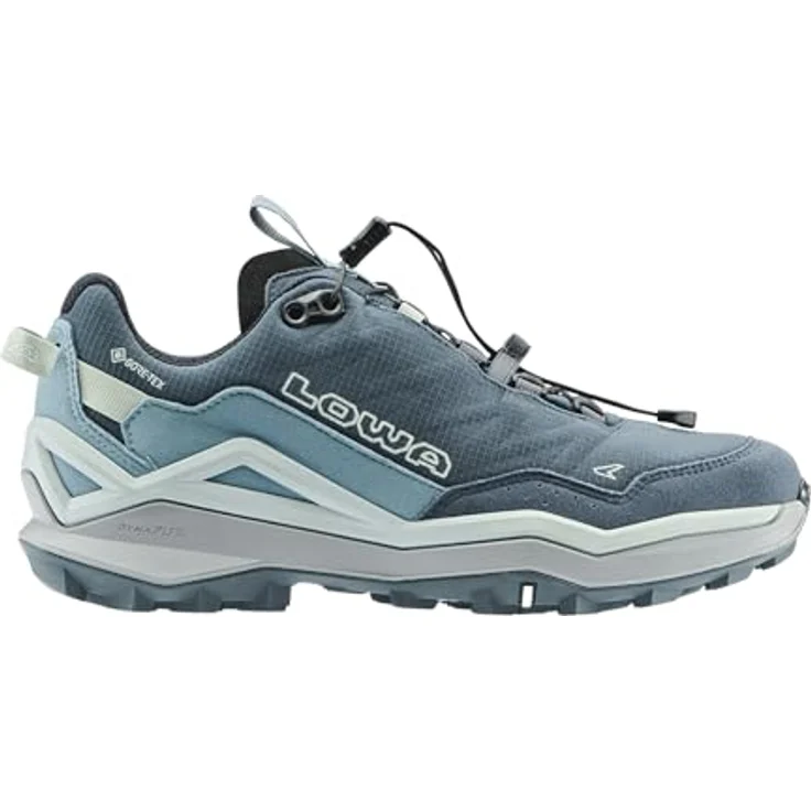 LOWA MADDOX PRO GTX LO SL Ws, Wanderschuhe mit GORE-TEX, schnellem Schnellschnürsystem, rauchblau/blau, Größe 39 – Bild 2