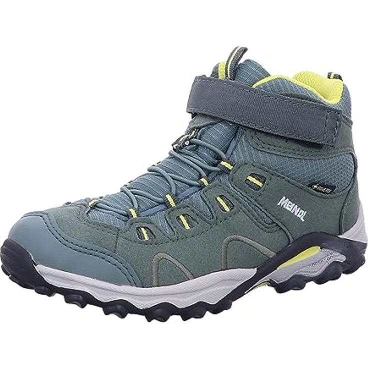 Meindl Lucca Junior Mid GTX Wanderstiefel für Kinder, wasser- und winddicht, schilf/gelb, Größe 36 – Bild 1