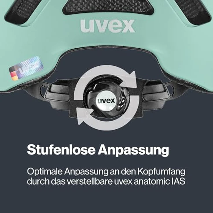 Uvex Urban Planet, Cityhelm in jade matt, Größe 58-61, nachhaltige Hardshell-Technologie mit LED-Option – Bild 5