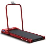 BLACK LORD Klappbares Laufband für Zuhause, Walking Pad mit Armlehne, Bluetooth, Fernbedienung, 1-12 km/h, Rot, 119 x 48,5 x 103 cm
