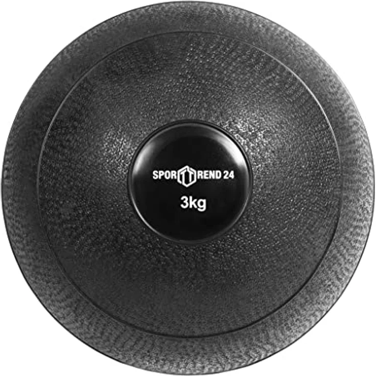 Sporttrend 24® Slamball/Medizinball 2kg, 3kg, 4kg, 5kg, 6kg, 7kg, 8kg, 9kg, 10kg, 15kg, 20kg in schwarz | kein Rückprall/No Bounce, grippige Oberfäche für maximalen Halt (schwarz, 3kg) – Bild 1