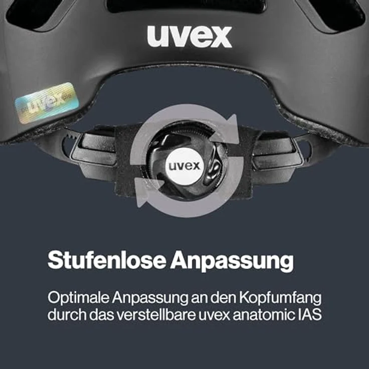Uvex urban Planet, robuster City-Helm aus Recyclingmaterial mit optimierter Belüftung, schwarz matt, 54-58 cm – Bild 5