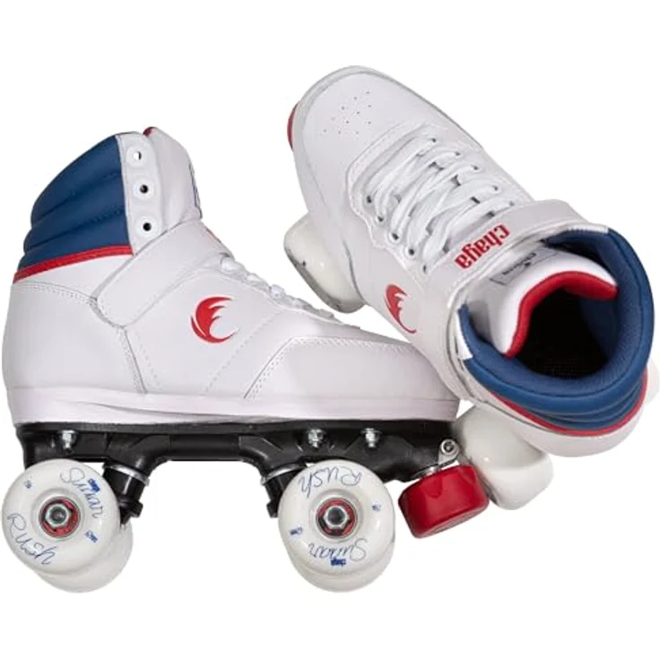 Powerslide Chaya Jump 2.0 Damen Rollschuhe, Old-School-Stil, Weiß und Blau, 59 mm Räder, ABEC-7 Lager – Bild 5