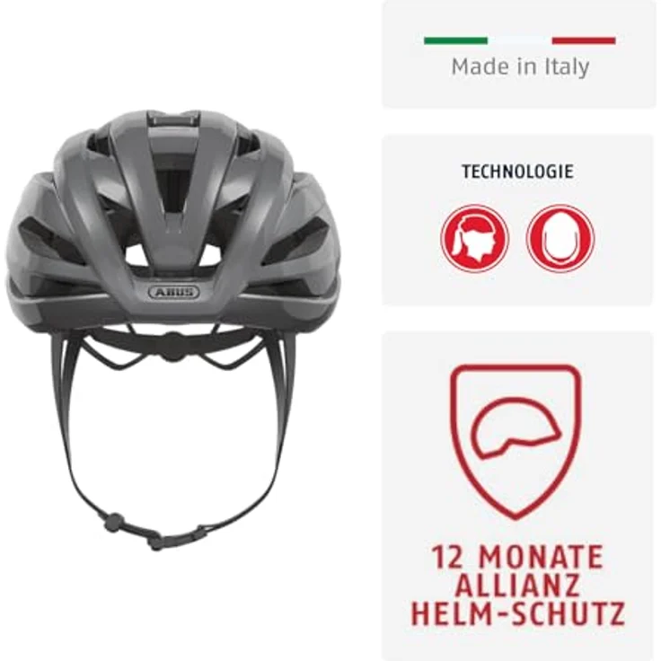 Abus StormChaser ACE, Velohelm (51 - 55 cm) mit optimierter Belüftung und höhenverstellbarem Verstellsystem – Bild 2