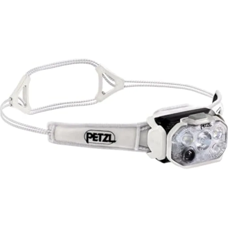 PETZL Swift RL, Leichte & wiederaufladbare Stirnlampe mit 1200 Lumen, Weiß, REACTIVE LIGHTING-Technologie