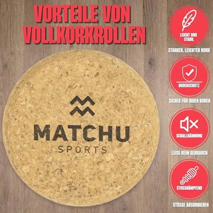 MATCHU Balance Board Trickboard aus 100% Holz, inklusive Hockerrolle, Surf Trainer für Stabilität und Gleichgewicht, ideal für Sporttraining und Tricks – Bild 4