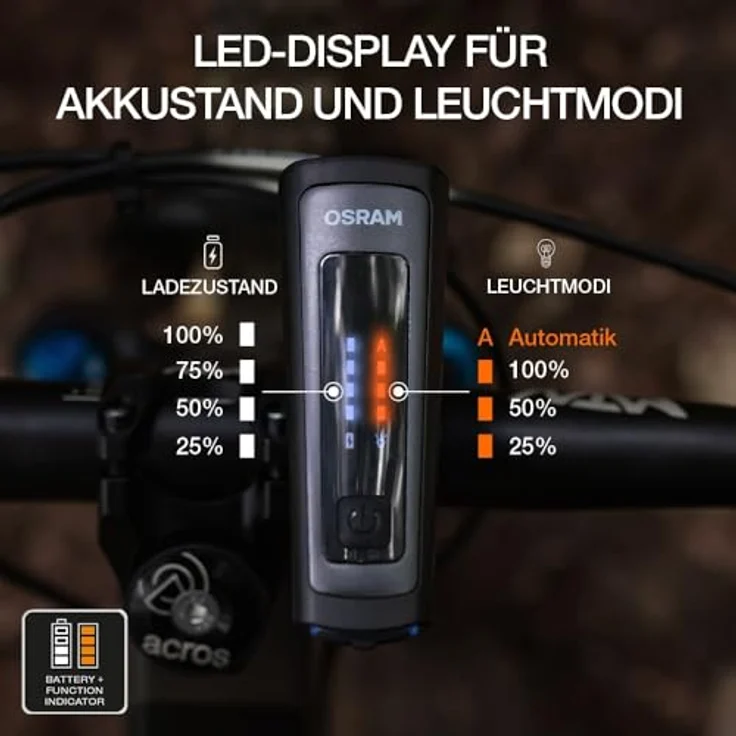Osram LEDsBIKE® Race 100 Set, Fahrradbeleuchtungsset mit automatischer Bremslichtfunktion – Bild 2