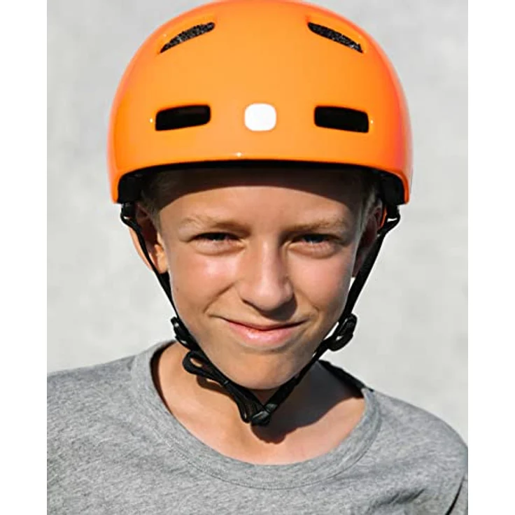 POC POCito Crane MIPS, Kinder Fahrradhelm in Fluorescent Orange mit doppelt verstärktem EPS-Einsatz und verstellbarer Passform – Bild 6