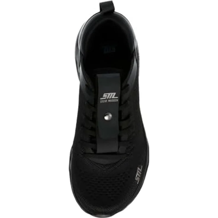 Steve Madden Surge 1, Damen Laufschuhe Schwarz EU 38, Atmungsaktives Mikro-Mesh, Plateausneaker mit Gummiaußensohle – Bild 6