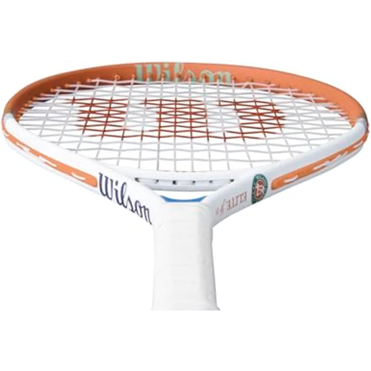 Wilson Roland-Garros 2026 Elite Jr 23 Tennisschläger, leicht & einfach zu manövrieren, mit Halbhülle, Farbe: Navy/Orange, Größe: 23 – Bild 4