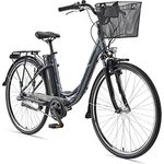 TELEFUNKEN E-Bike Damen 28 Zoll Elektrofahrrad - 3-Gang Shimano Nabenschaltung, Pedelec Citybike Alu mit Mittelmotor 250W /10,4Ah / 36V Sitzrohrakku, RC865 Multitalent, silber