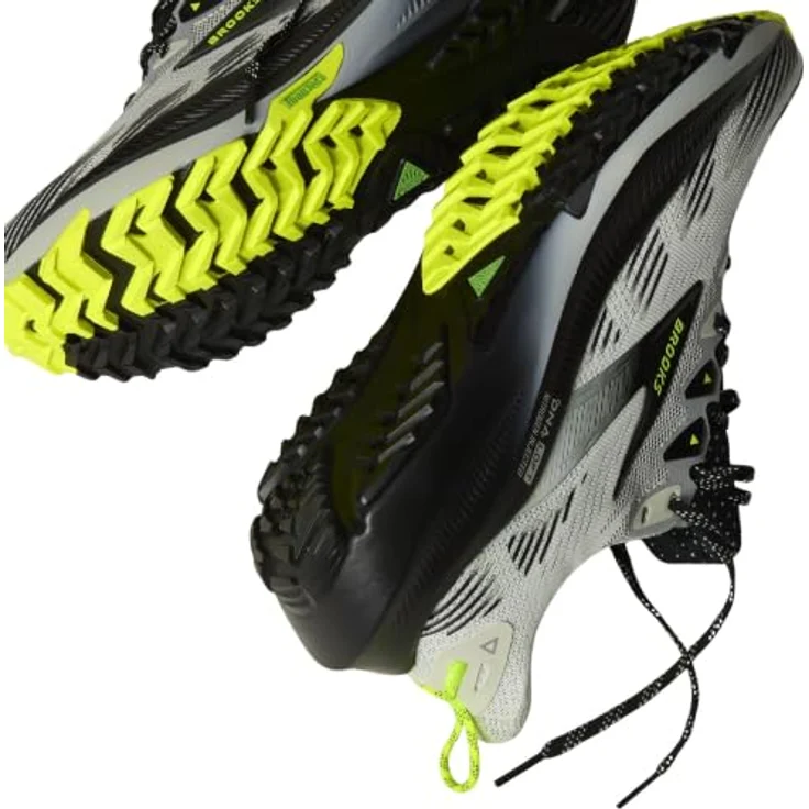 Brooks Ghost Trail Herren Trailrunningschuh, Größe 40.5, Grey/Black/Nightlife, Textil-Obermaterial – Bild 6