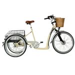 Wild Eagle Dreirad Elektro Ansmann DELUXE 26/24", komfortables Elektrodreirad mit 13,4 Ah Akku, creme, für Senioren und Personen mit Mobilitätseinschränkungen