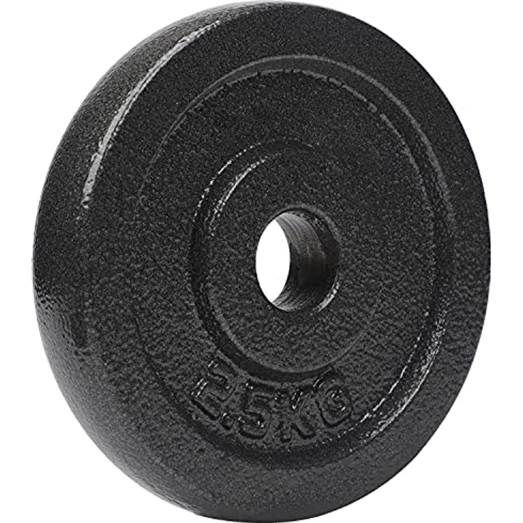 #DoYourFitness Hantelscheiben Gewichtsscheiben, 2,5 kg, 100% Gusseisen, Langhantel Curlhantelstange Hantelstange Kurzhantel in Grau
