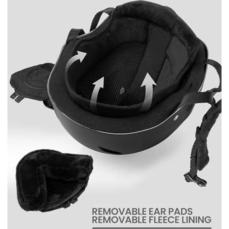 OutdoorMaster Kelvin Skihelm – Snowboardhelm für Herren, Damen & Jugendliche, L, Schwarz, mit verstärkter ABS-Schale, EPS-Kern und 14 Belüftungsöffnungen – Bild 4