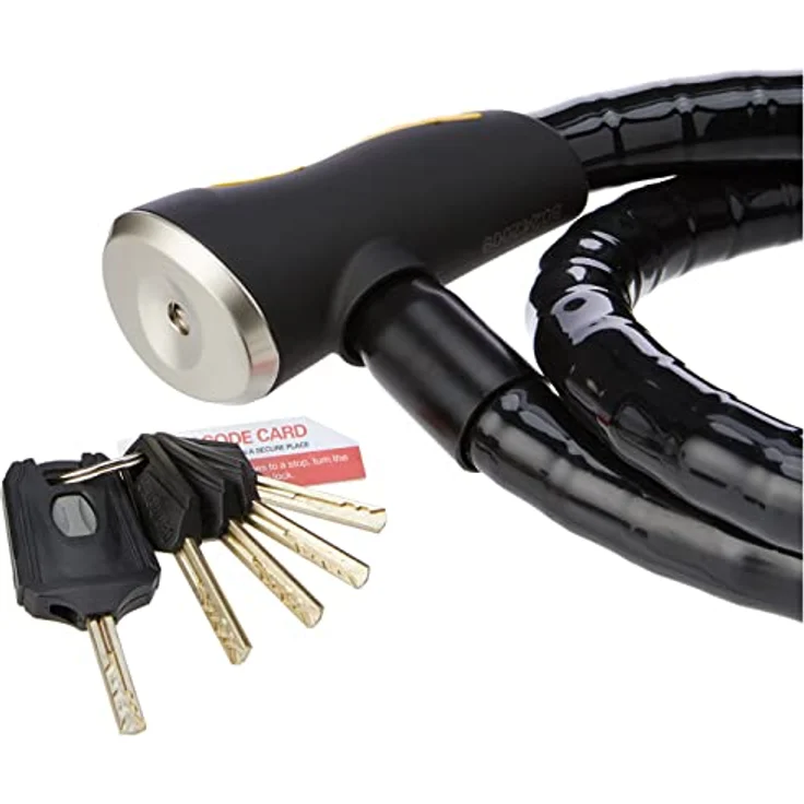 Onguard Rottweiler 8024, Kabelschloss mit X2P Doppelbolzenmechanismus, 120 cm Länge, 25 mm Durchmesser, Grundsicherheit – Bild 6