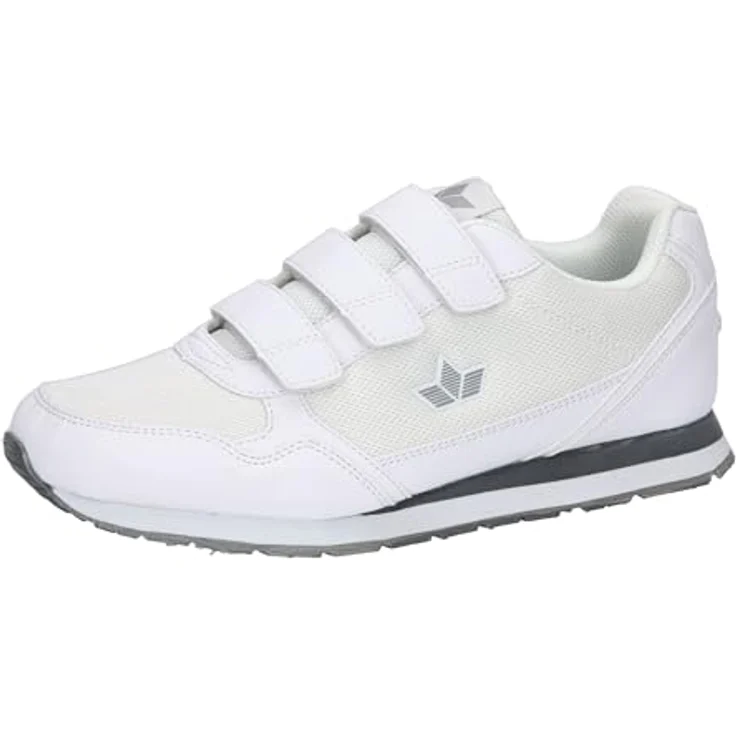 Lico Simon V, Herren Laufschuhe mit Klettverschluss, auswechselbarer Textileinlegesohle und CME-Laufsohle, Weiss – Bild 1