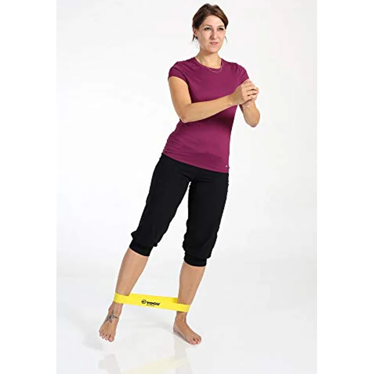 Togu Theragym Loop, Pilates-Band aus Latex, grün, mittel, inkl. Übungsposter für Dehnen und Kräftigen – Bild 4
