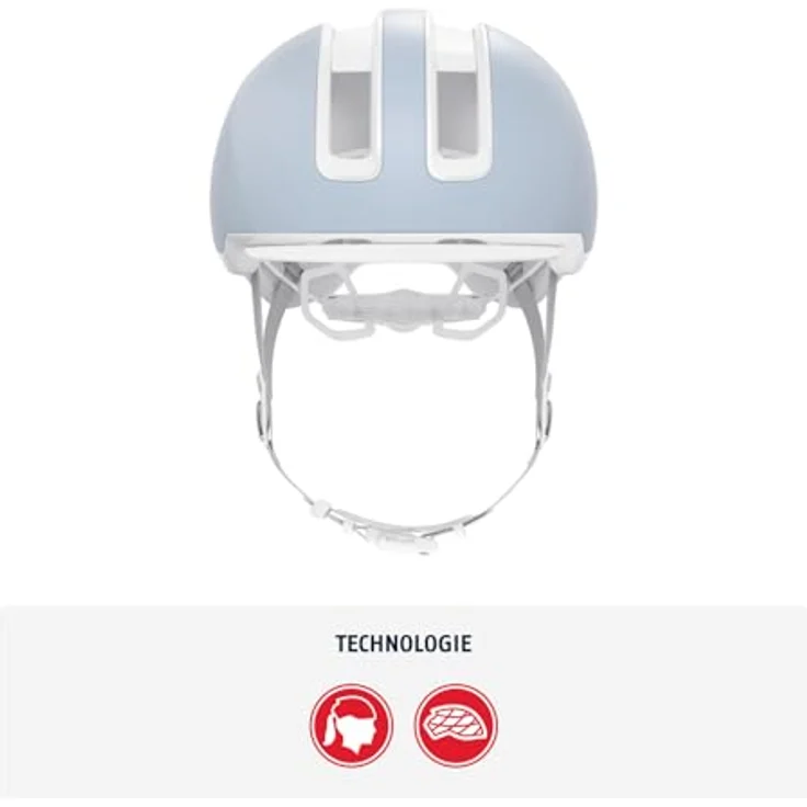 ABUS Urban Helm HUD-Y, Fahrradhelm mit magnetischem, aufladbarem LED-Rücklicht und Magnetverschluss, für Damen und Herren, pure aqua, Größe M – Bild 2