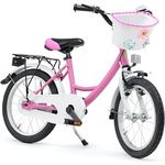 Bachtenkirch Qualitäts Kinderfahrrad 16 Zoll matt Pink Mädchen Kinderrad ab 4 Jahre, mit einstellbarer Sattelhöhe und hochwertigen Bremsen