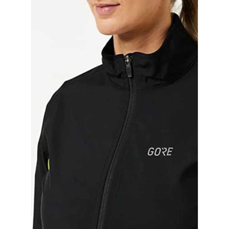 Gore® Wear R3 Goretex I Skijacke, atmungsaktiver Wetterschutz, schwarz/neon gelb, Größe XS – Bild 2
