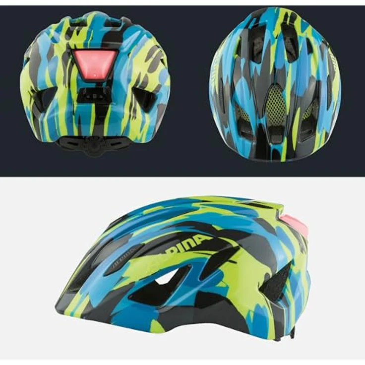 ALPINA PICO FASH Fahrradhelm, Beleuchtet, Leicht, Bruchfest mit Fliegennetz und Lüftungsöffnungen – Bild 4