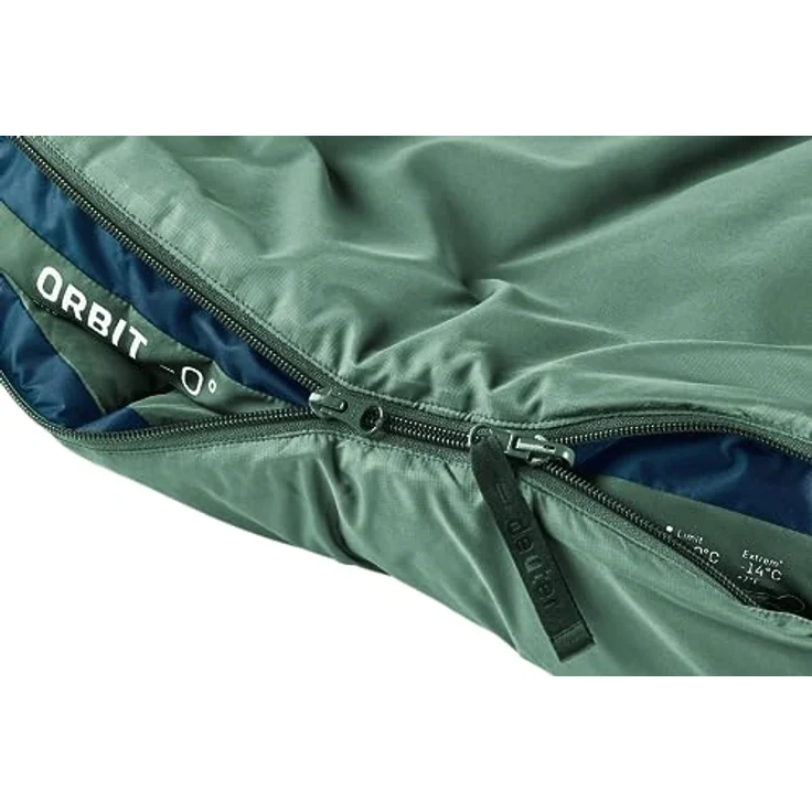 deuter Orbit 0° EL, Extra Long Kunstfaserschlafsack mit 2-Wege-Reißverschluss, für Körpergrößen bis 200 cm, wasserdichtes Außmaterial, 2023 – Bild 5