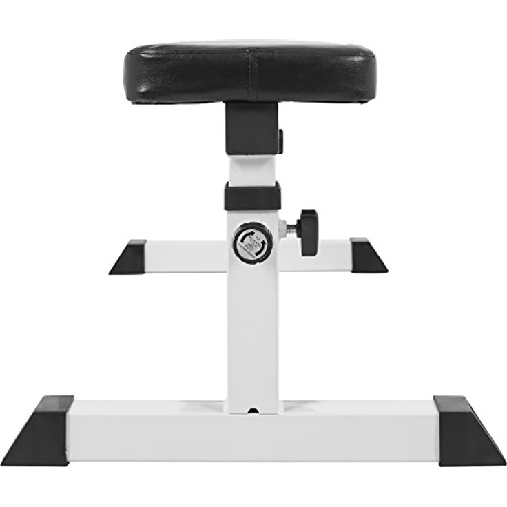 GORILLA SPORTS® Hantelbank - Verstellbar, bis 200 kg Belastbar, aus Stahl, Weiß - Flachbank, Trainingsbank, Fitnessbank, Bankdrücken, Bauchtrainer, Drückerbank, Gym Bench, Fitnessgeräte für Zuhause – Bild 5