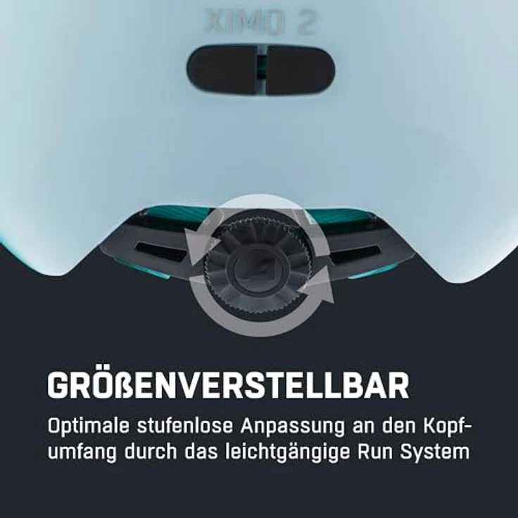 ALPINA Ximo 2 L.E. - Leichter, bruchfester Kinderfahrradhelm mit optionalem LED-Licht, Pastel Turquoise matt, 45-49, 360°-Fitsystem und integriertes Fliegengitter – Bild 5