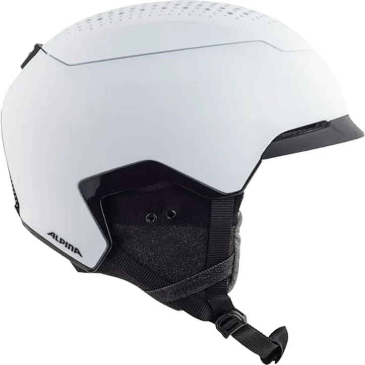 Alpina GEMS Skihelm, Unisex, White matt, 51-55 cm, abnehmbare Ohrenpolster, Polycarbonatschale, anpassbare Luftöffnungen, herunterziehbarer Neckwarmer – Bild 3