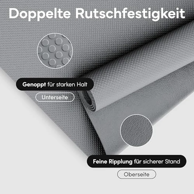 NEOLYMP Yogamatte XXL 213x152 cm, rutschfeste Fitnessmatte mit 8mm Dämpfung, schwarz – Bild 5