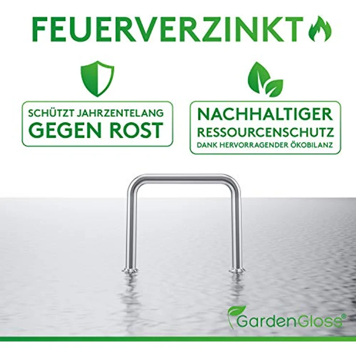 GardenGloss® Anti-Rost Erdanker für extrem harten Boden, 100 Stück, 200 mm lang, 25 mm breit, Ø 3.8 mm, hochstabil und wetterfest – Bild 3