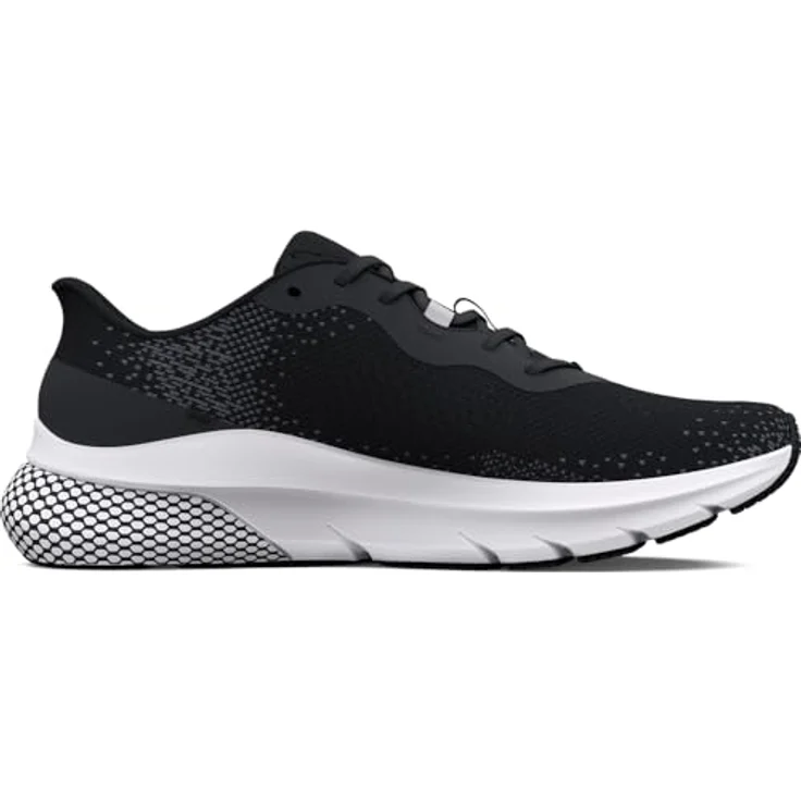 Under Armour HOVR Turbulence, Herren Laufschuhe mit atmungsaktivem Obermaterial, HOVR-Technologie und Gummisohle, Schwarz (44.5) – Bild 6